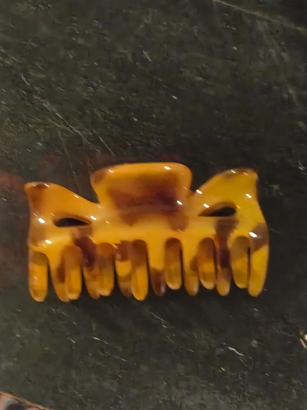 Vintage Brevete French Amber Tortoiseshell Hair Claw Clip (Set Of 2)